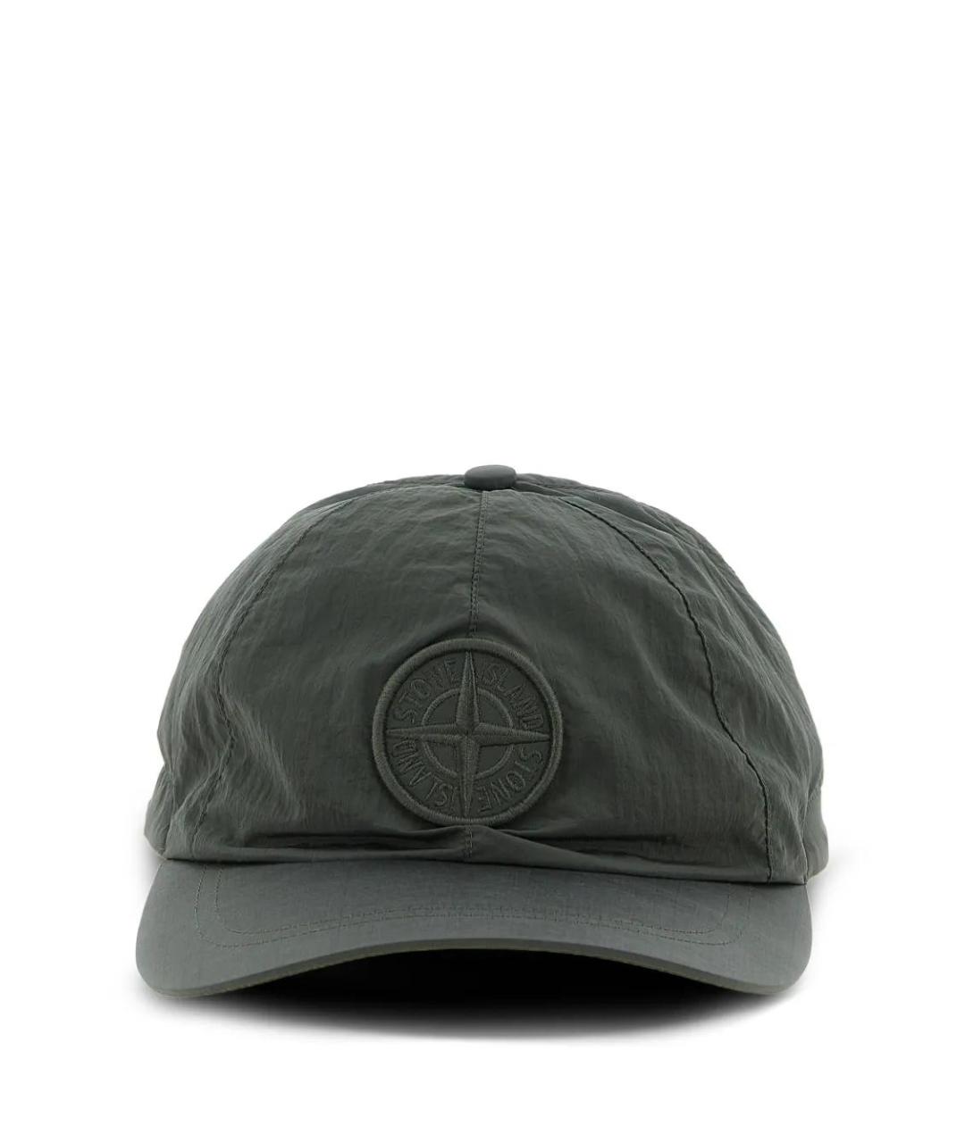 STONE ISLAND Антрацитовая синтетическая кепка/бейсболка, фото 1