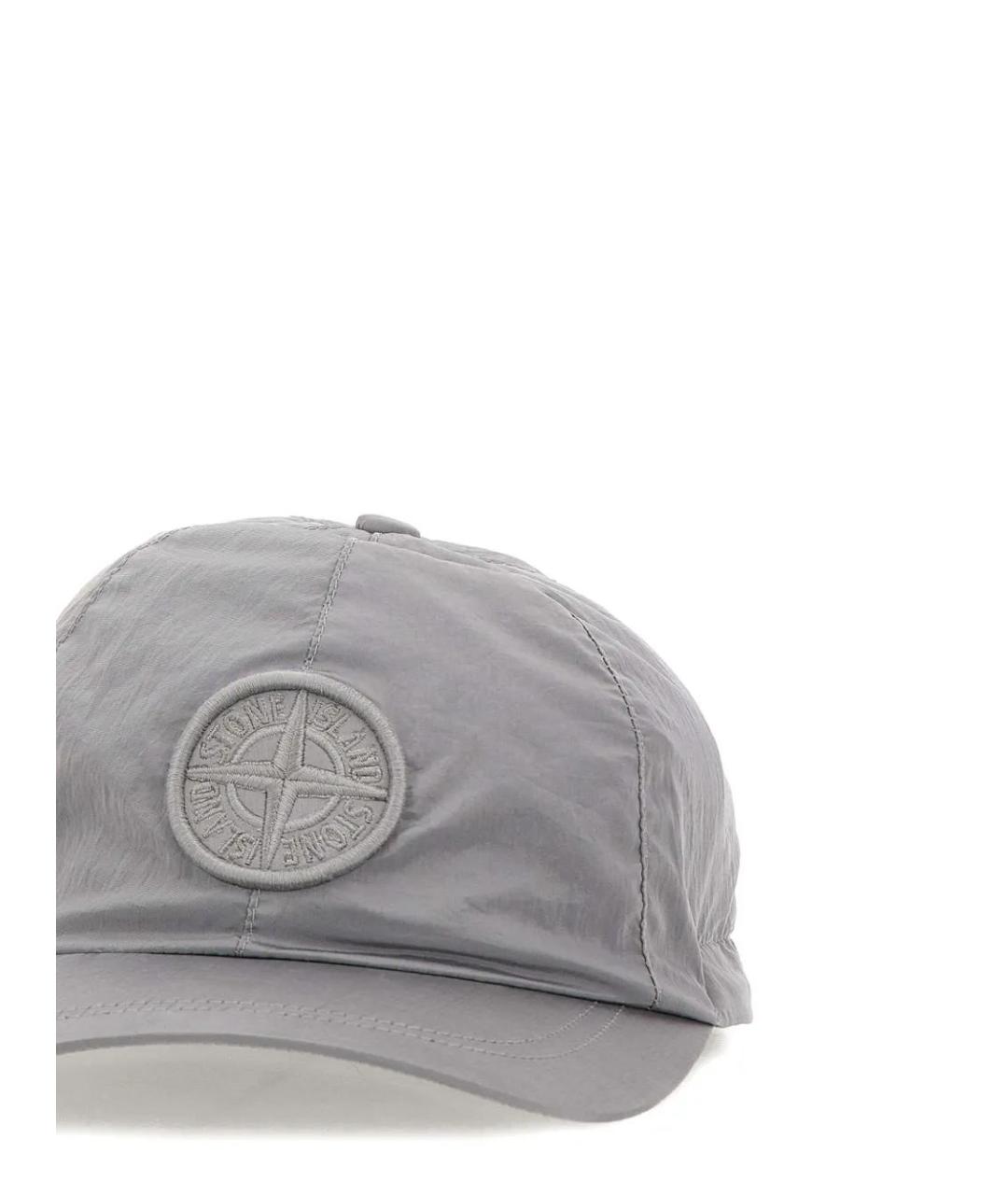STONE ISLAND Серая синтетическая кепка/бейсболка, фото 3
