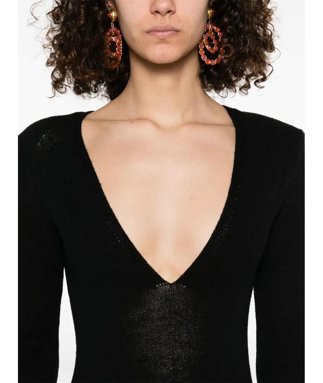 ISABEL MARANT Черное шерстяное повседневное платье, фото 5