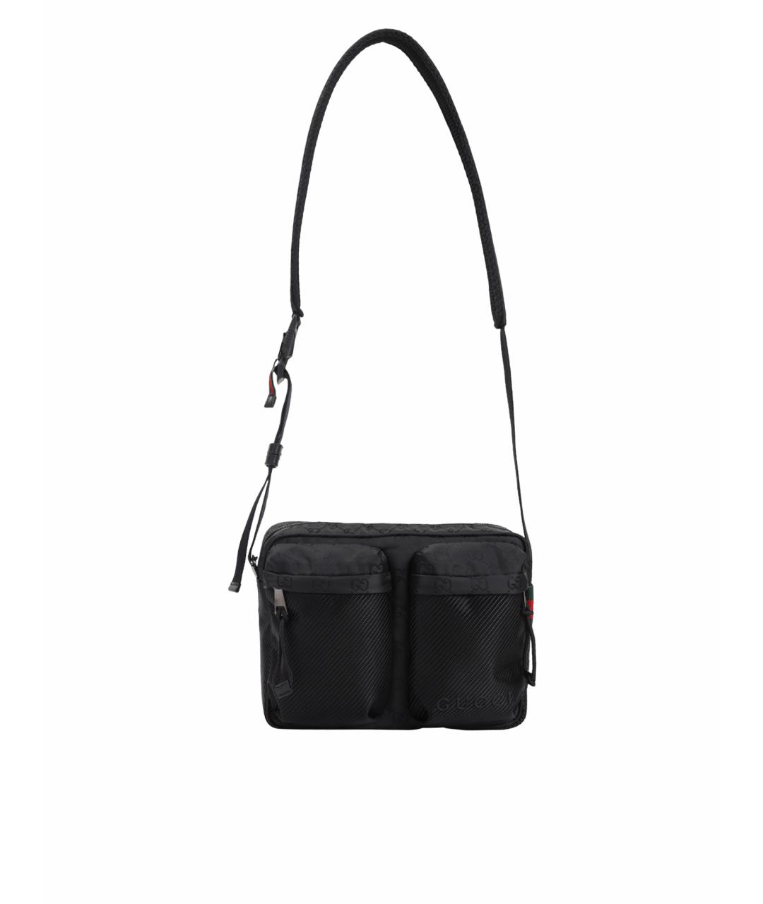 GUCCI Черная синтетическая сумка через плечо, фото 1