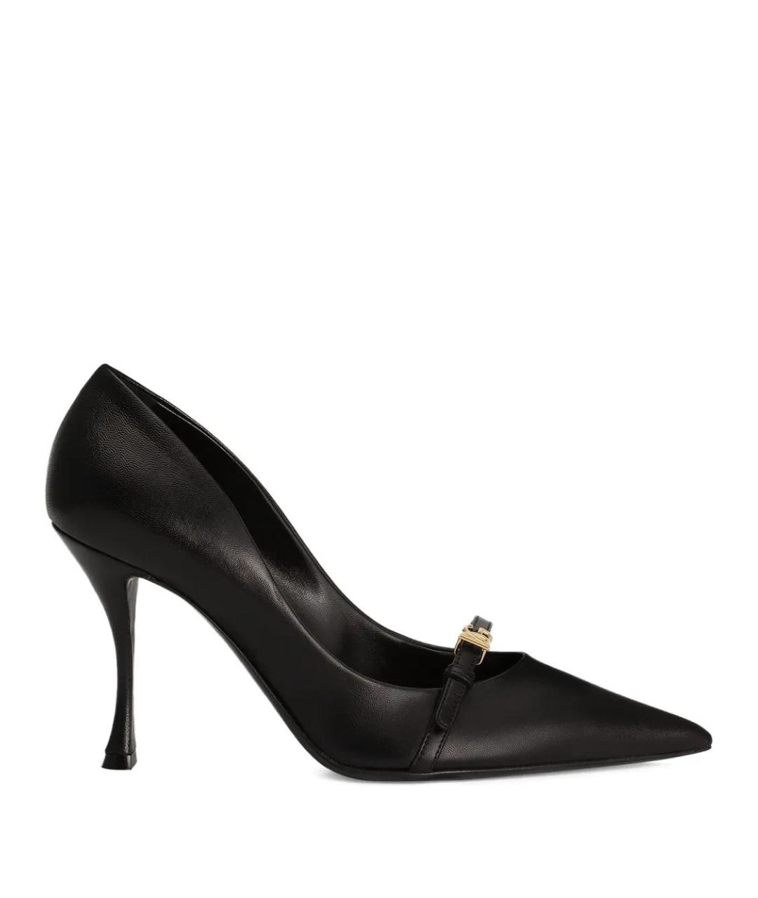 DOLCE&GABBANA Черные кожаные туфли, фото 1