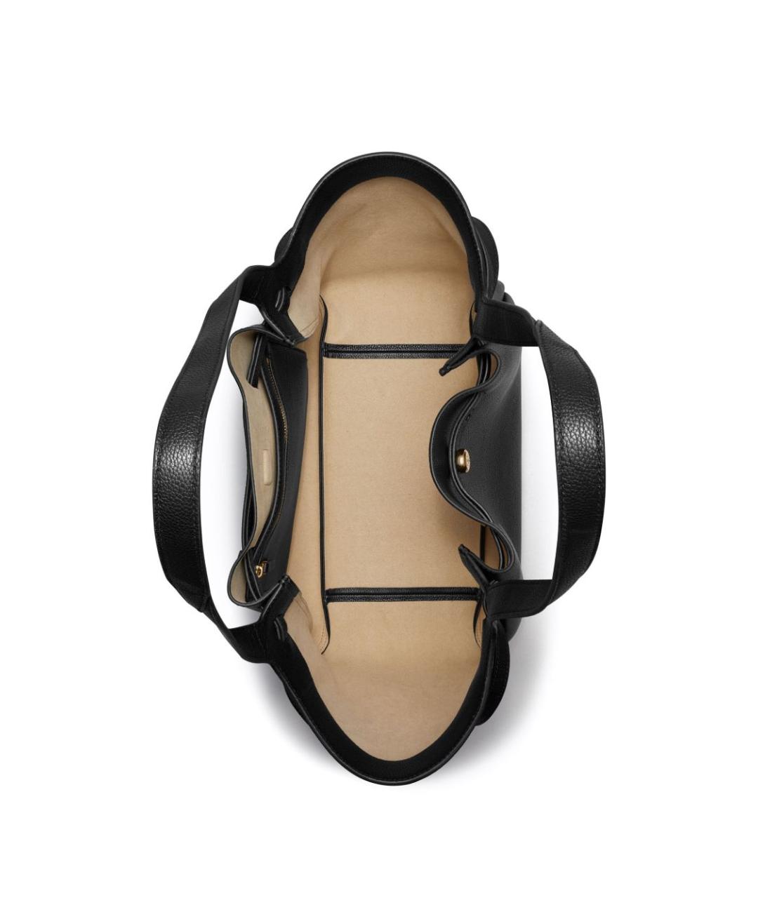 TORY BURCH Черная кожаная сумка тоут, фото 4