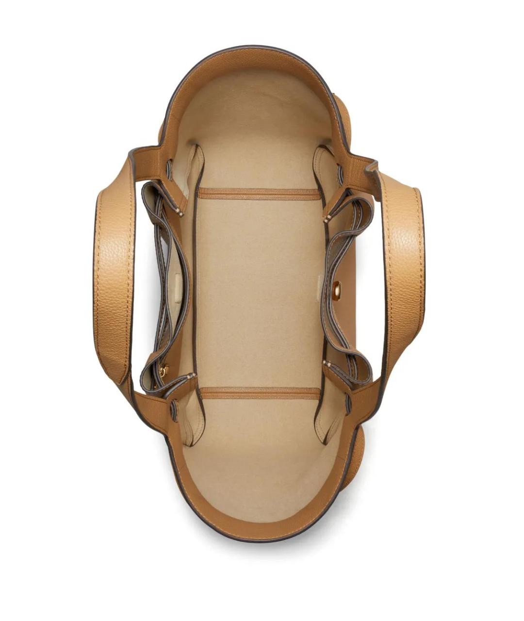 TORY BURCH Коричневая кожаная сумка тоут, фото 4