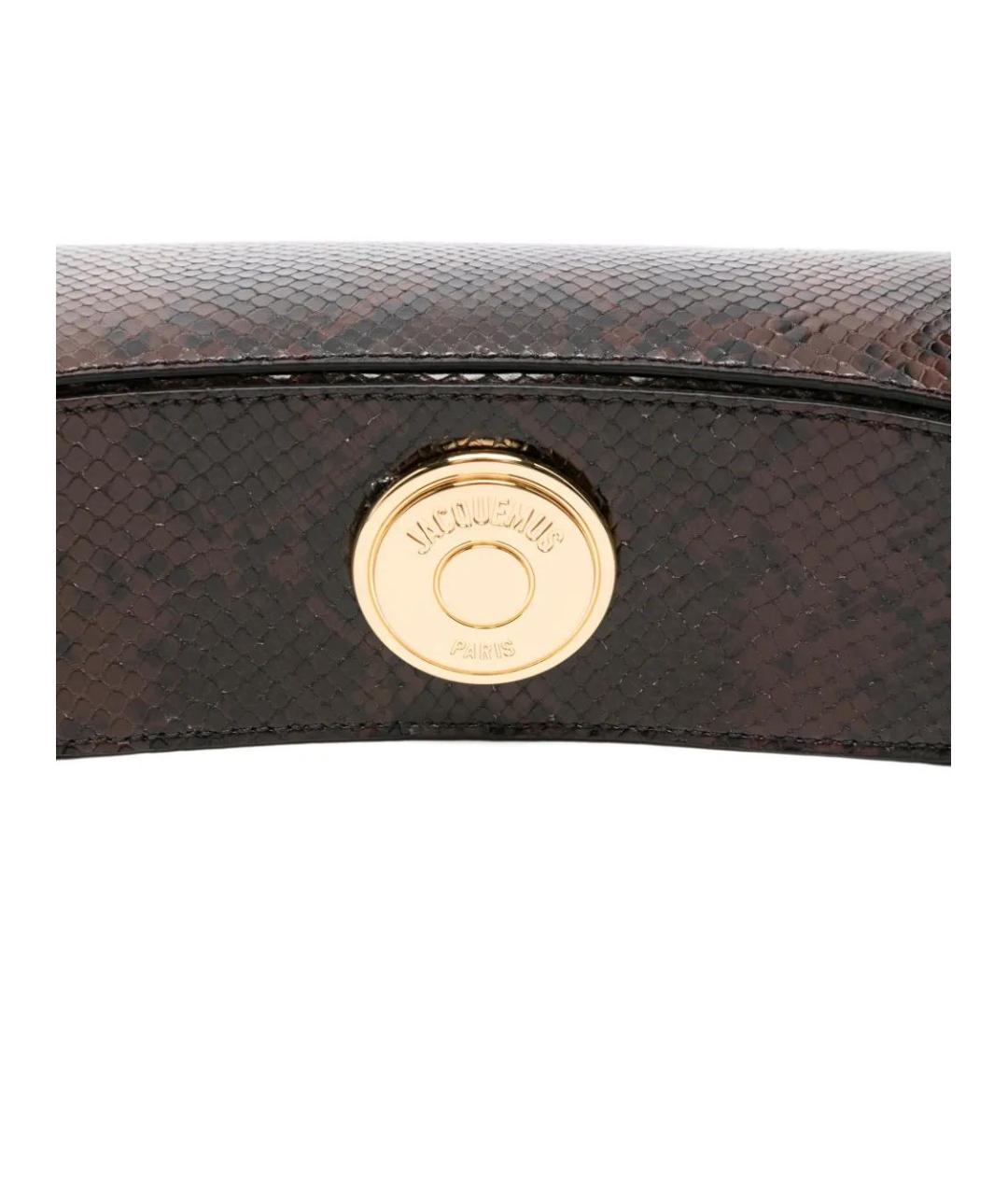 JACQUEMUS Коричневая кожаная сумка через плечо, фото 4
