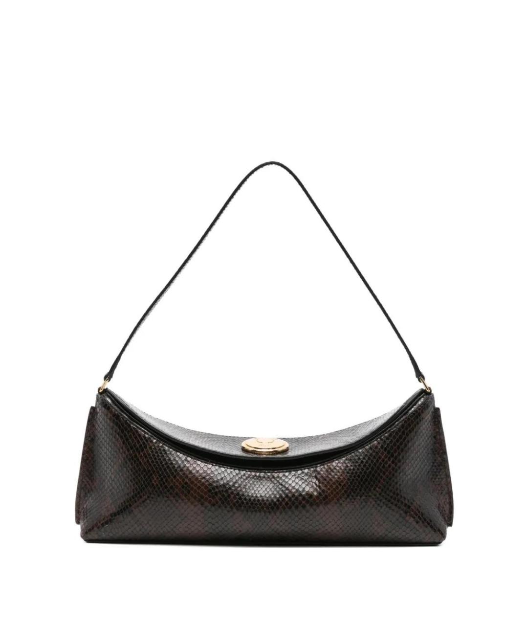 JACQUEMUS Коричневая кожаная сумка через плечо, фото 1