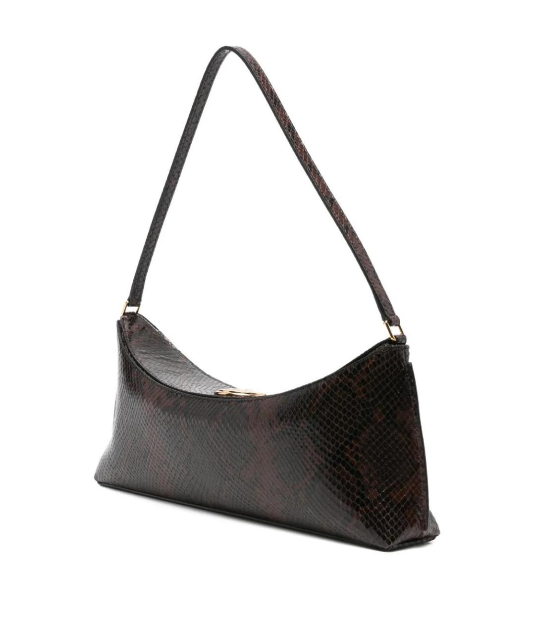 JACQUEMUS Коричневая кожаная сумка через плечо, фото 3