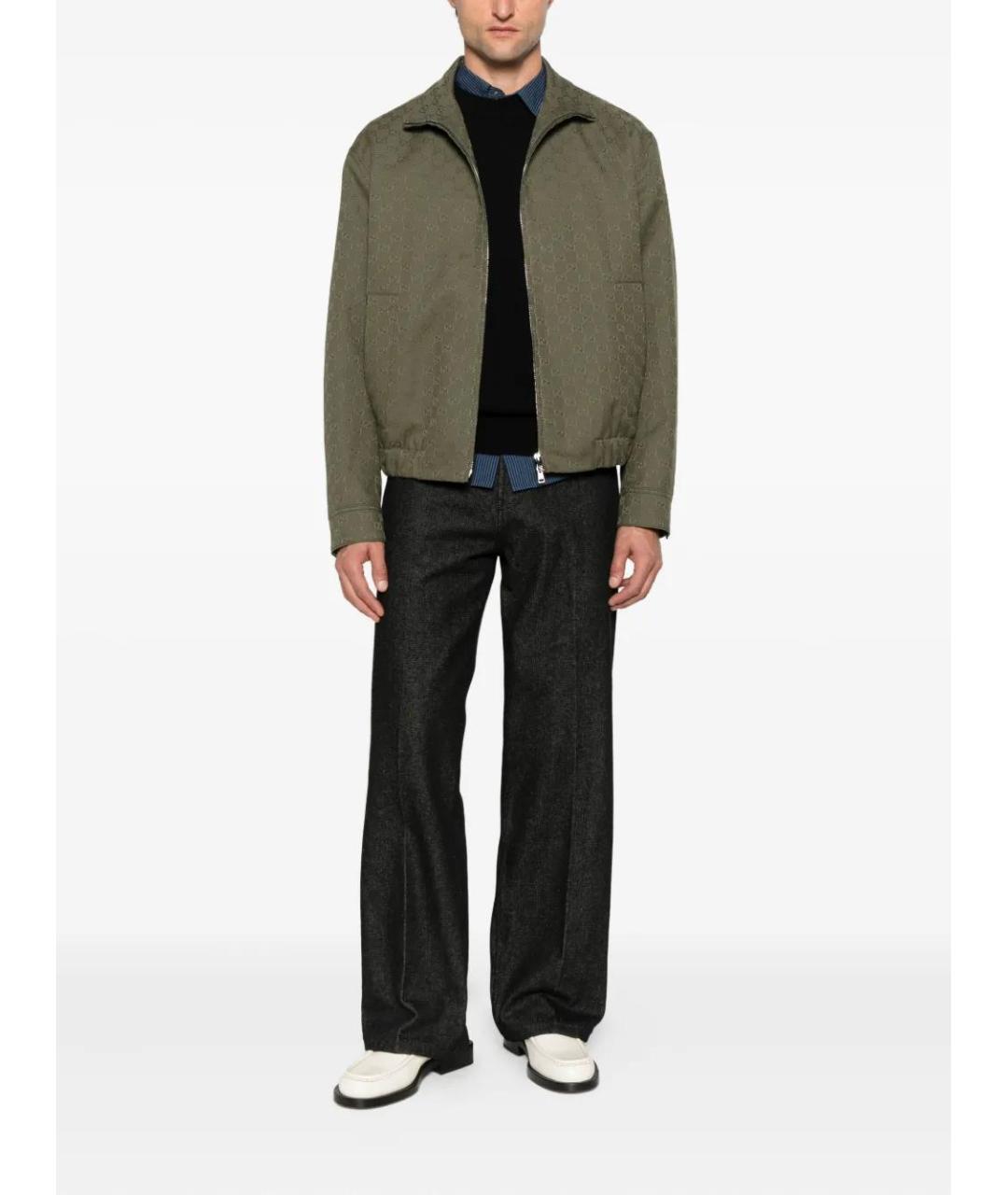 GUCCI Зеленая полиэстеровая куртка, фото 2