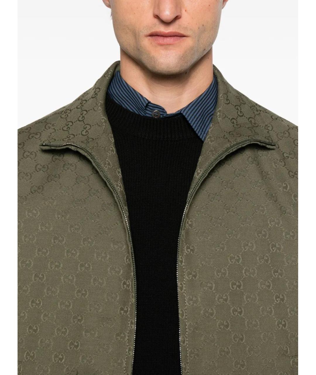 GUCCI Зеленая полиэстеровая куртка, фото 5