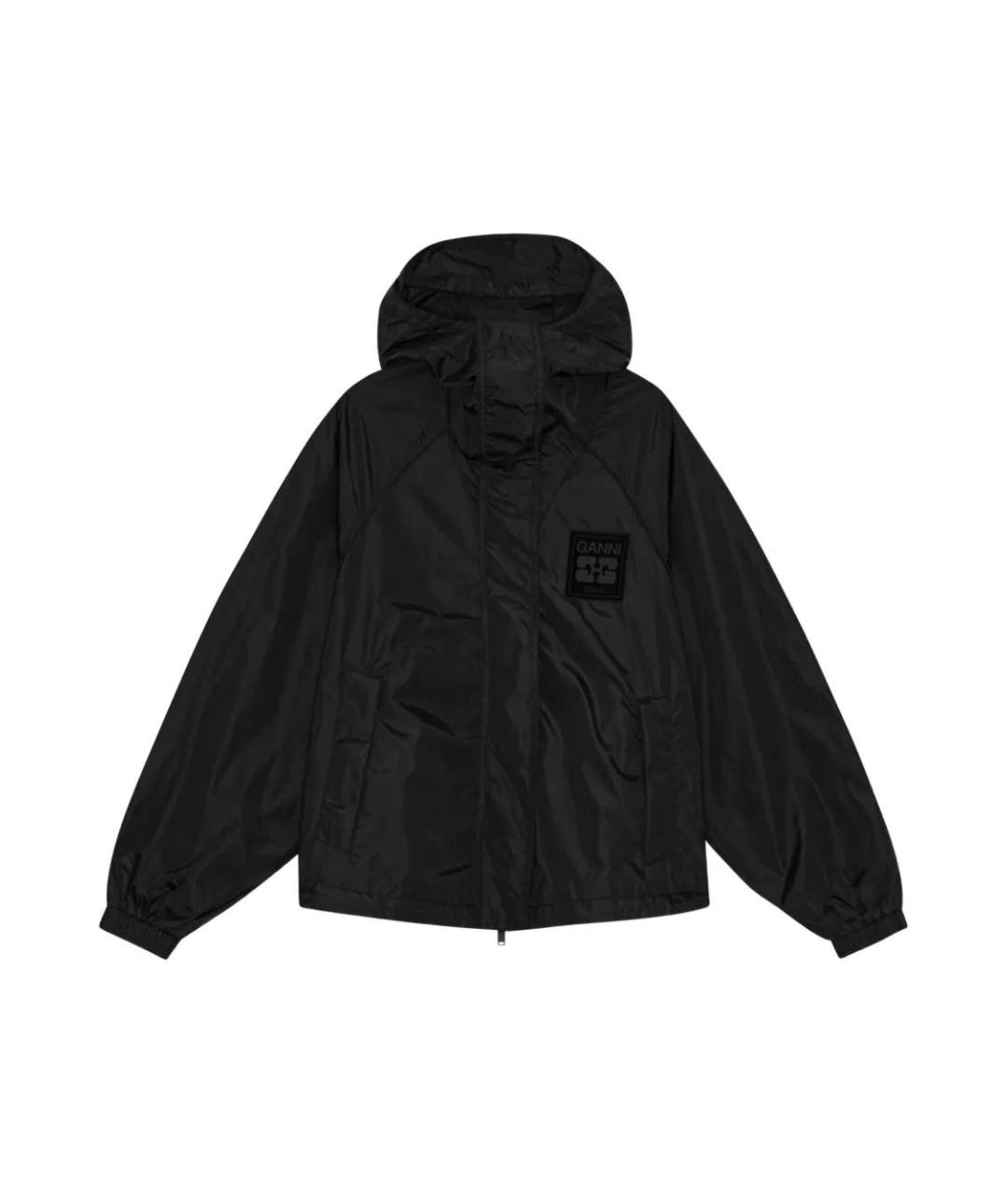GANNI Черная полиамидовая куртка, фото 1