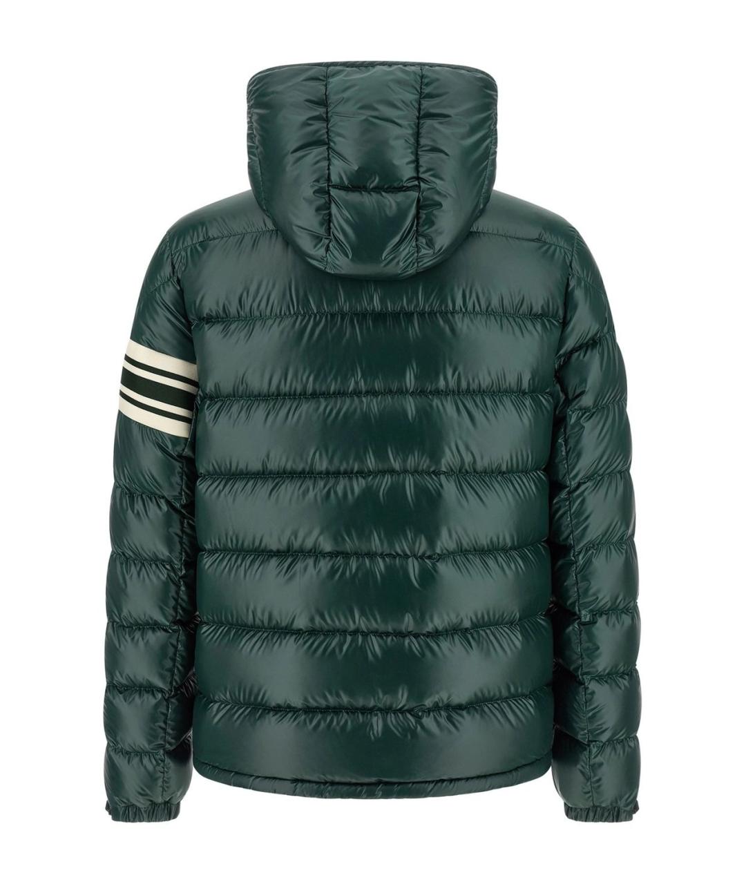MONCLER Зеленая синтетическая куртка, фото 2