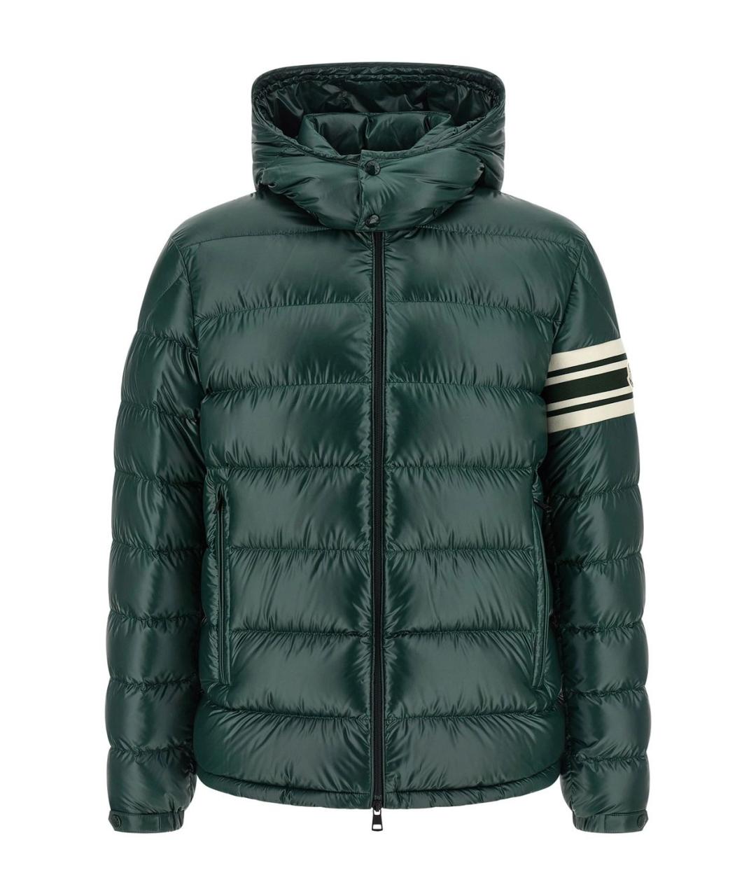 MONCLER Зеленая синтетическая куртка, фото 1
