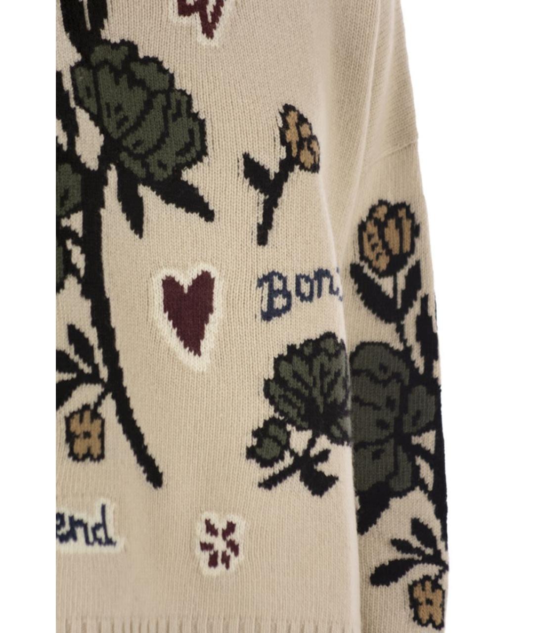 WEEKEND MAX MARA Бежевый шерстяной джемпер / свитер, фото 4