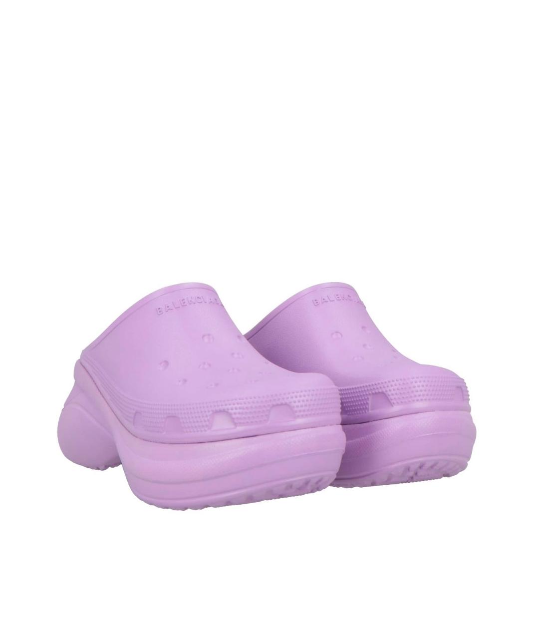 BALENCIAGA Фиолетовые сабо, фото 2