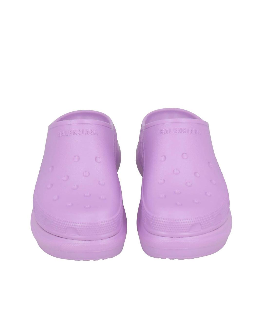 BALENCIAGA Фиолетовые сабо, фото 3