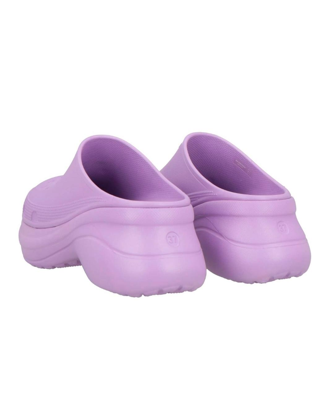 BALENCIAGA Фиолетовые сабо, фото 4