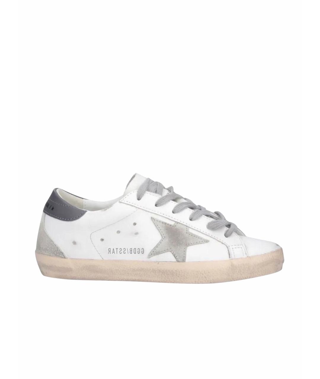 GOLDEN GOOSE DELUXE BRAND Белые кожаные кеды, фото 1