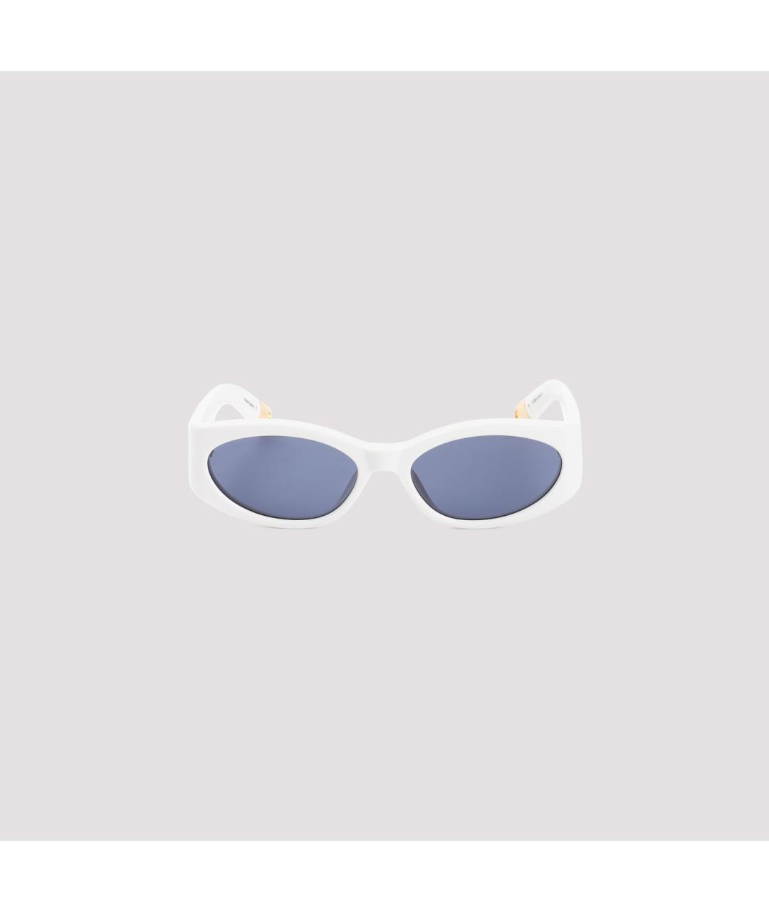 JACQUEMUS Белые пластиковые солнцезащитные очки, фото 3