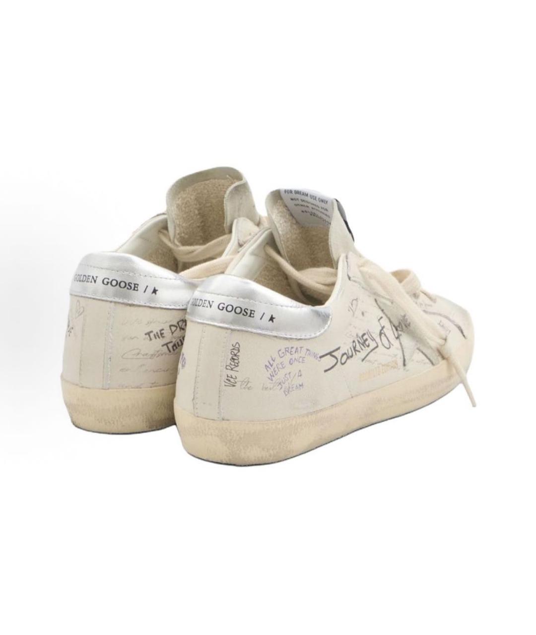 GOLDEN GOOSE DELUXE BRAND Бежевые кожаные кеды, фото 4