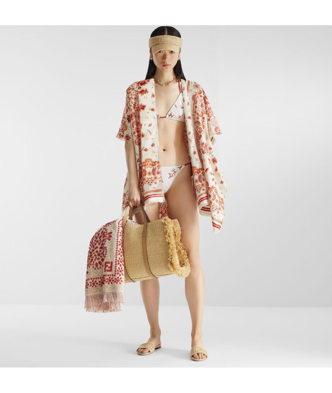 FENDI Бежевая кепка, фото 3