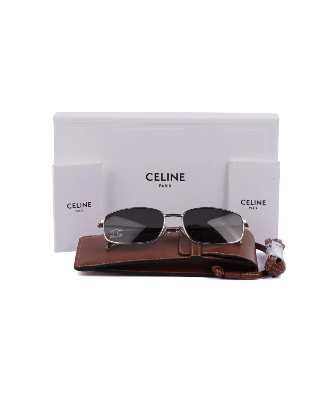 CELINE Серые металлические солнцезащитные очки, фото 2