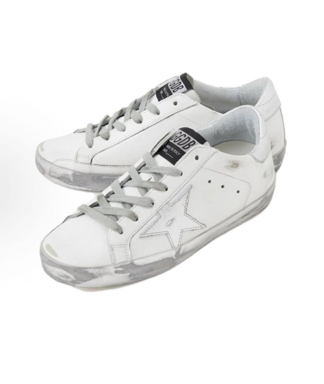 GOLDEN GOOSE DELUXE BRAND Белые кожаные кеды, фото 2