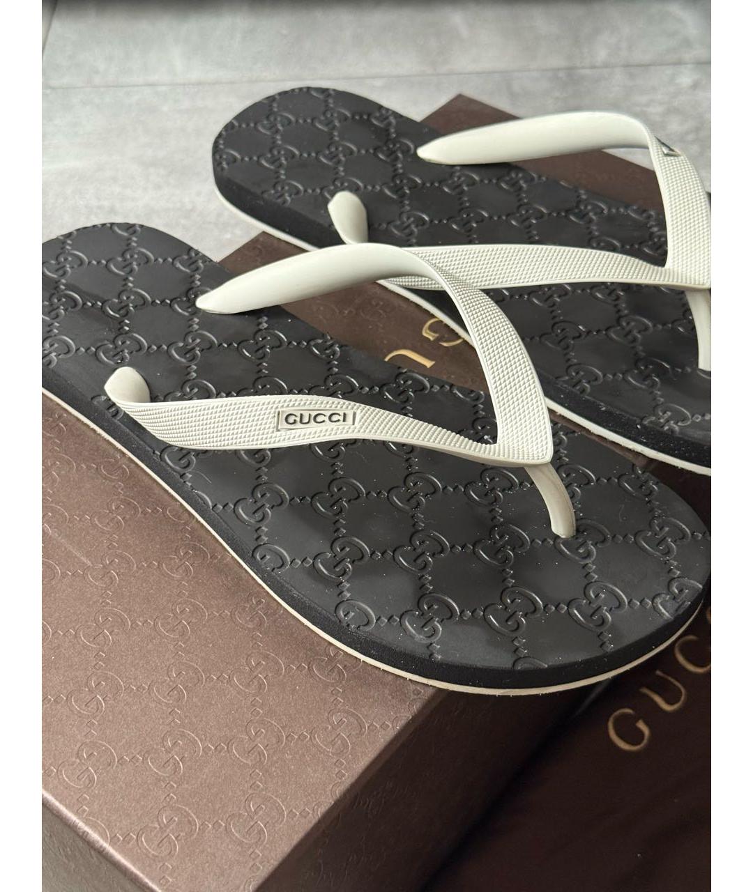 GUCCI Резиновые шлепанцы, фото 4