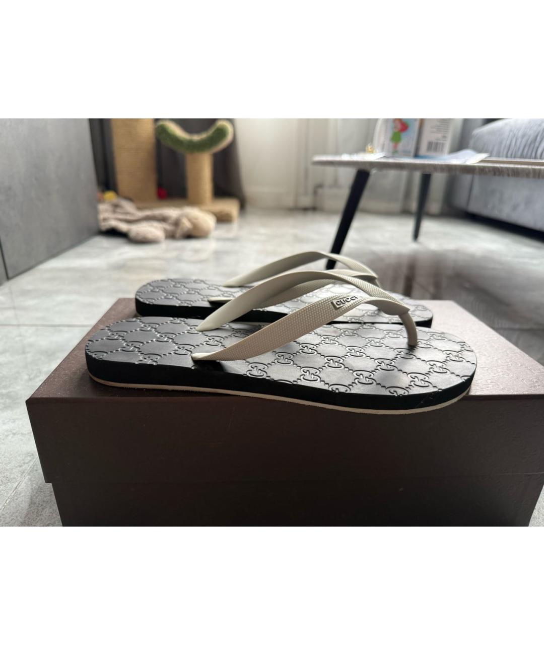 GUCCI Резиновые шлепанцы, фото 5