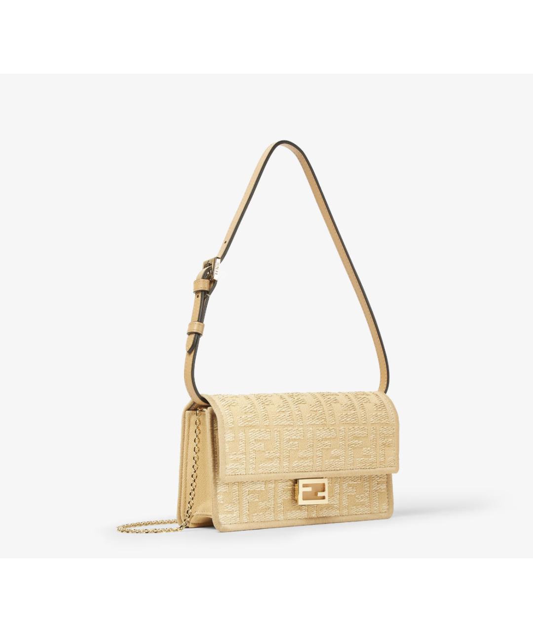 FENDI Бежевая сумка через плечо, фото 2