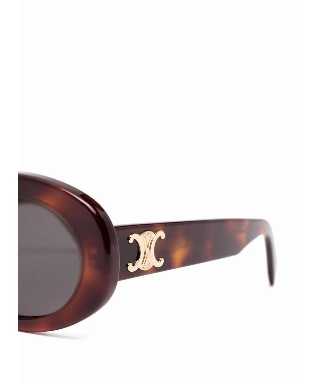 CELINE Коричневые солнцезащитные очки, фото 3