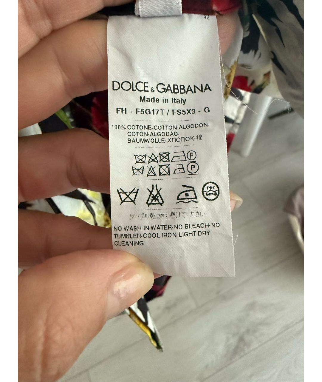 DOLCE&GABBANA Красная хлопковая рубашка, фото 5