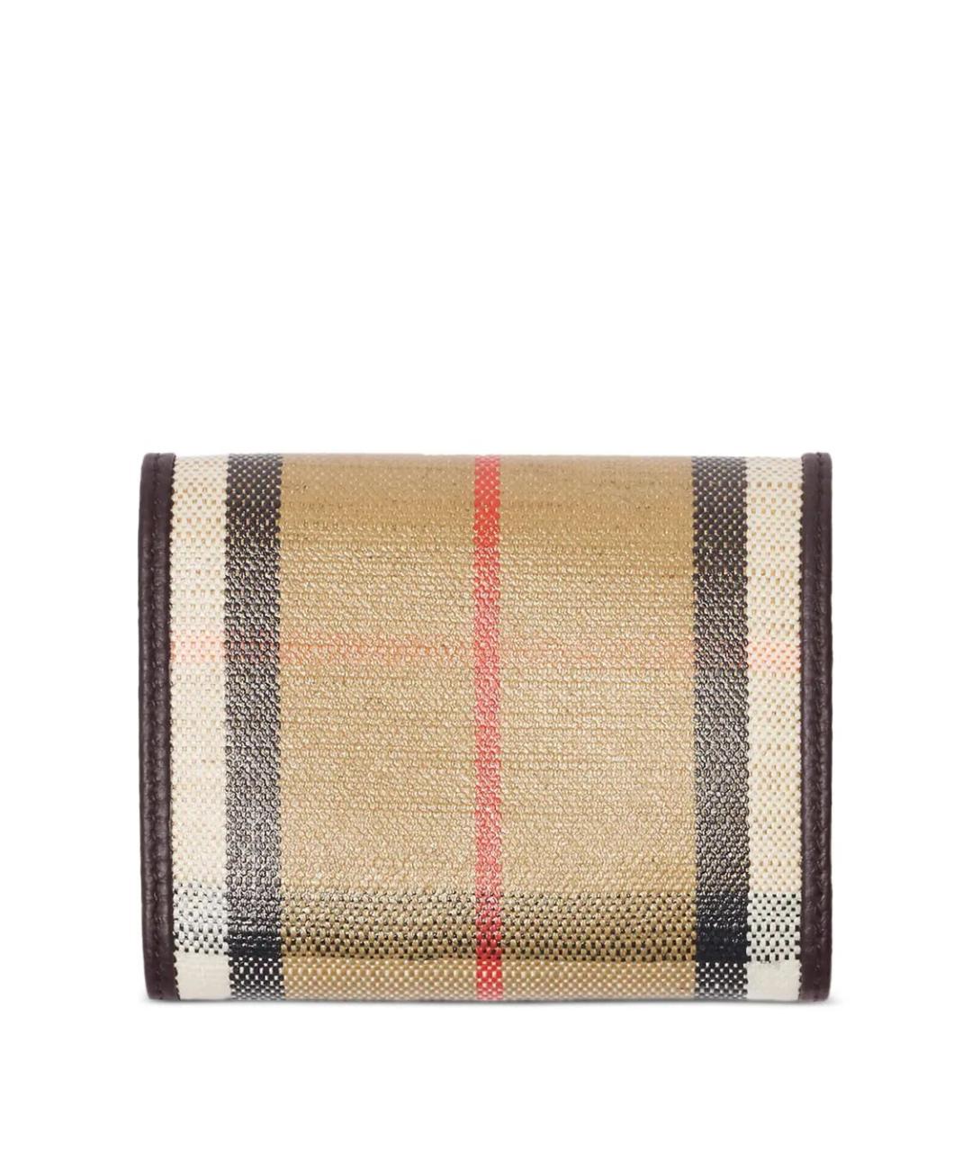 BURBERRY Бежевый кожаный кошелек, фото 2