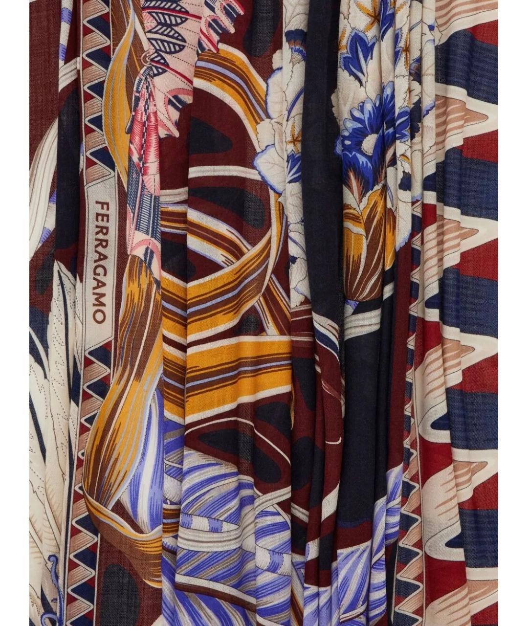 FERRAGAMO Мульти шерстяной шарф, фото 3