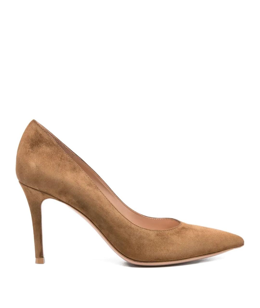 GIANVITO ROSSI Коричневые замшевые туфли, фото 1