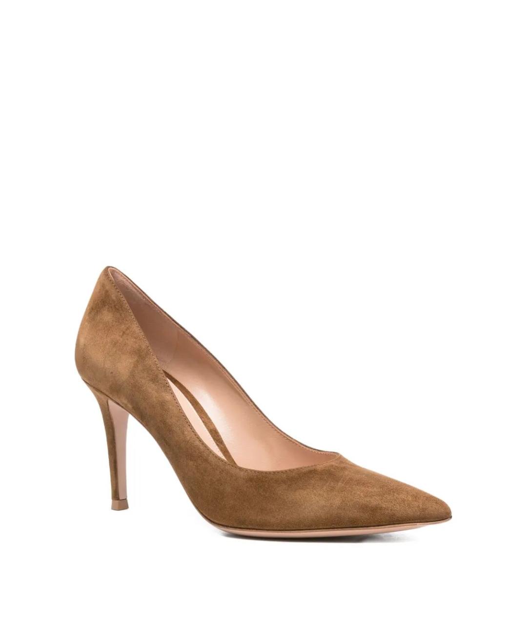GIANVITO ROSSI Коричневые замшевые туфли, фото 2