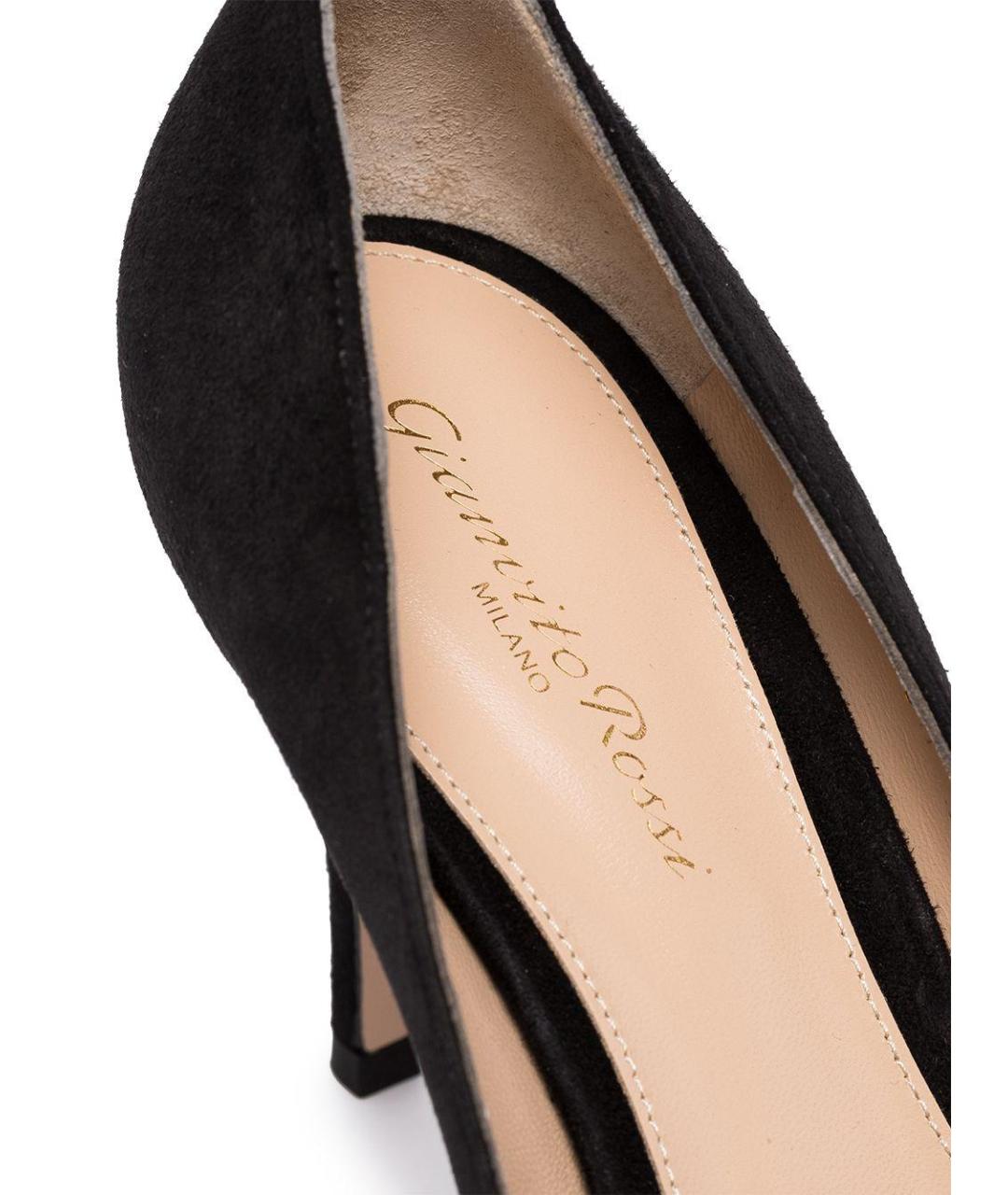 GIANVITO ROSSI Черные замшевые туфли, фото 5