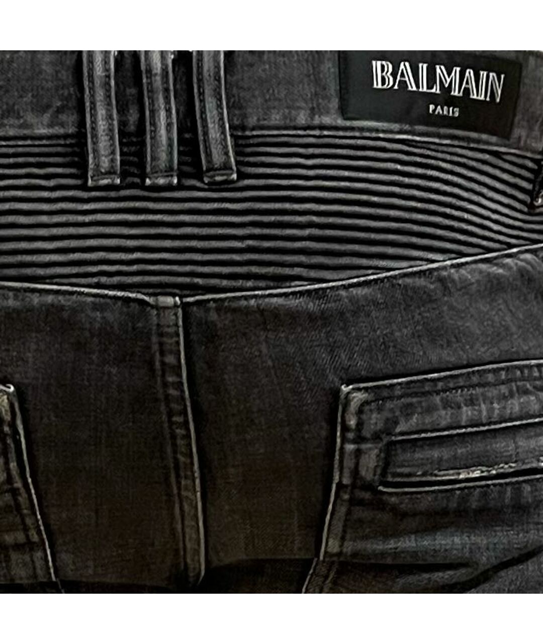 BALMAIN Антрацитовые прямые джинсы, фото 4