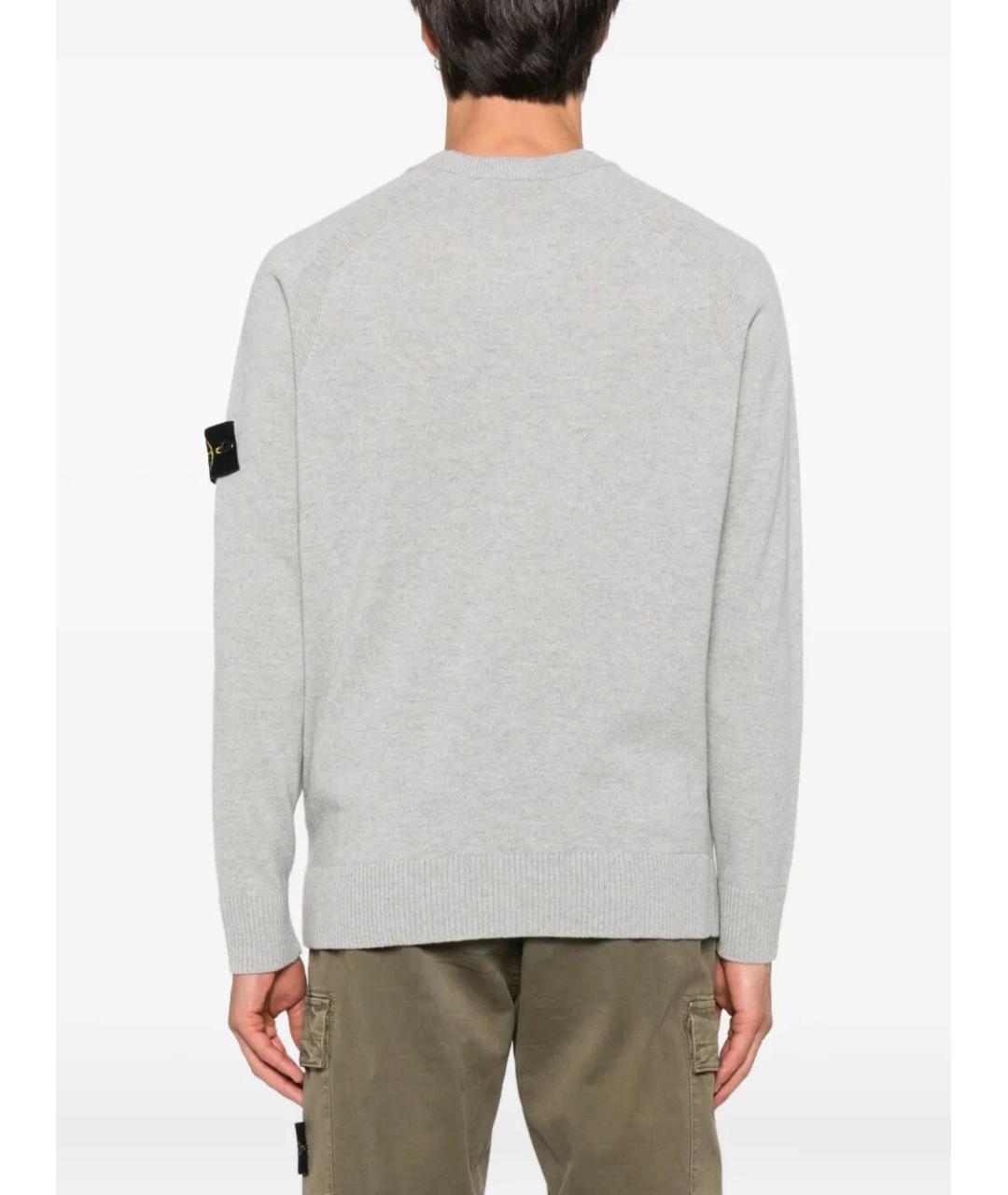STONE ISLAND Серый шерстяной джемпер / свитер, фото 3