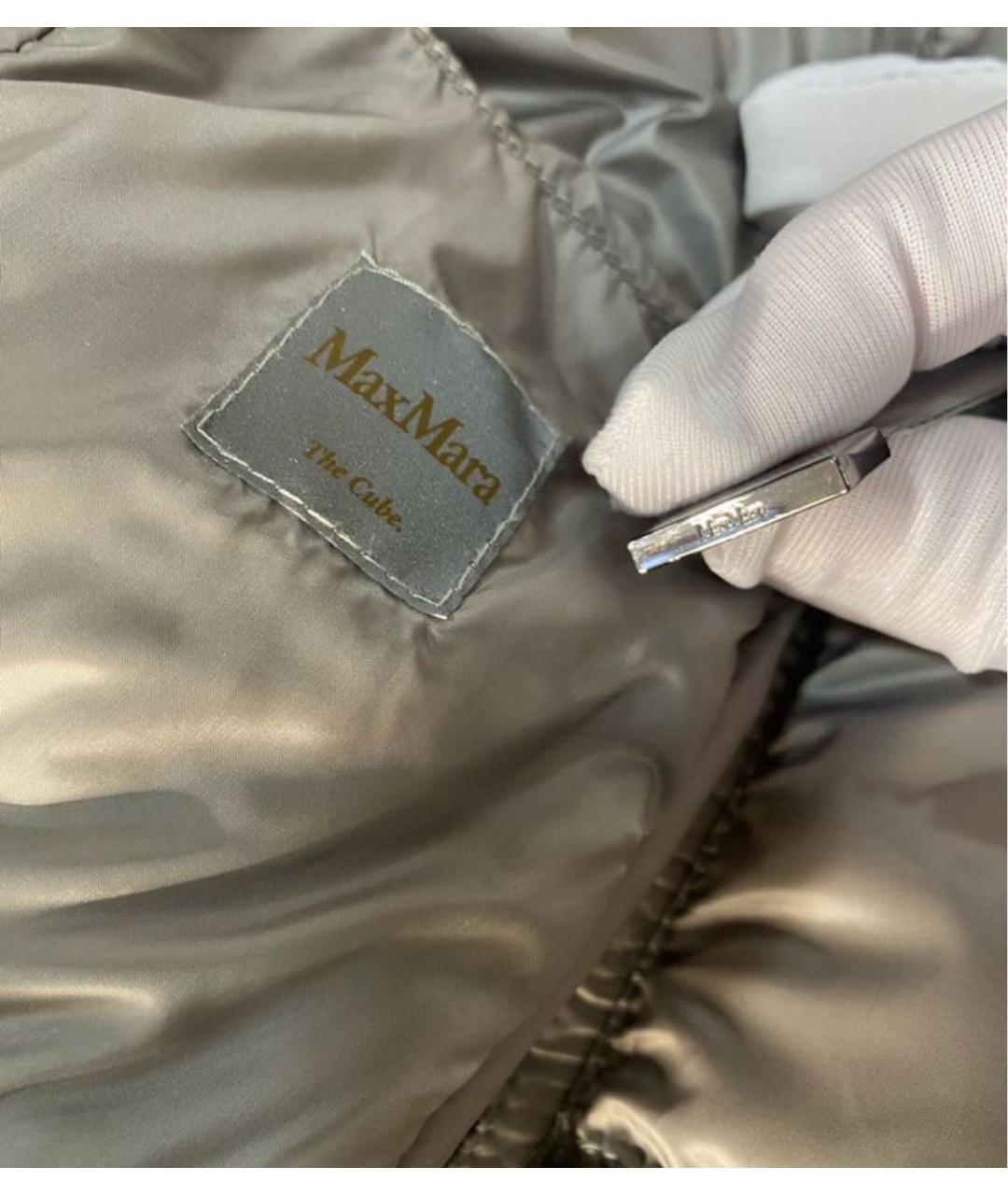 MAX MARA Серый полиэстеровый жилет, фото 4