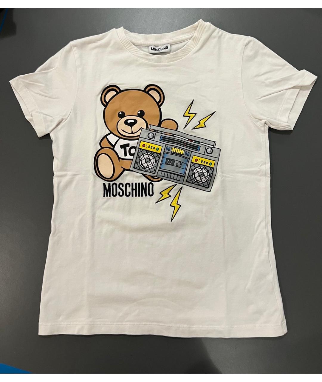 MOSCHINO Белый хлопковый детская футболка / топ, фото 4