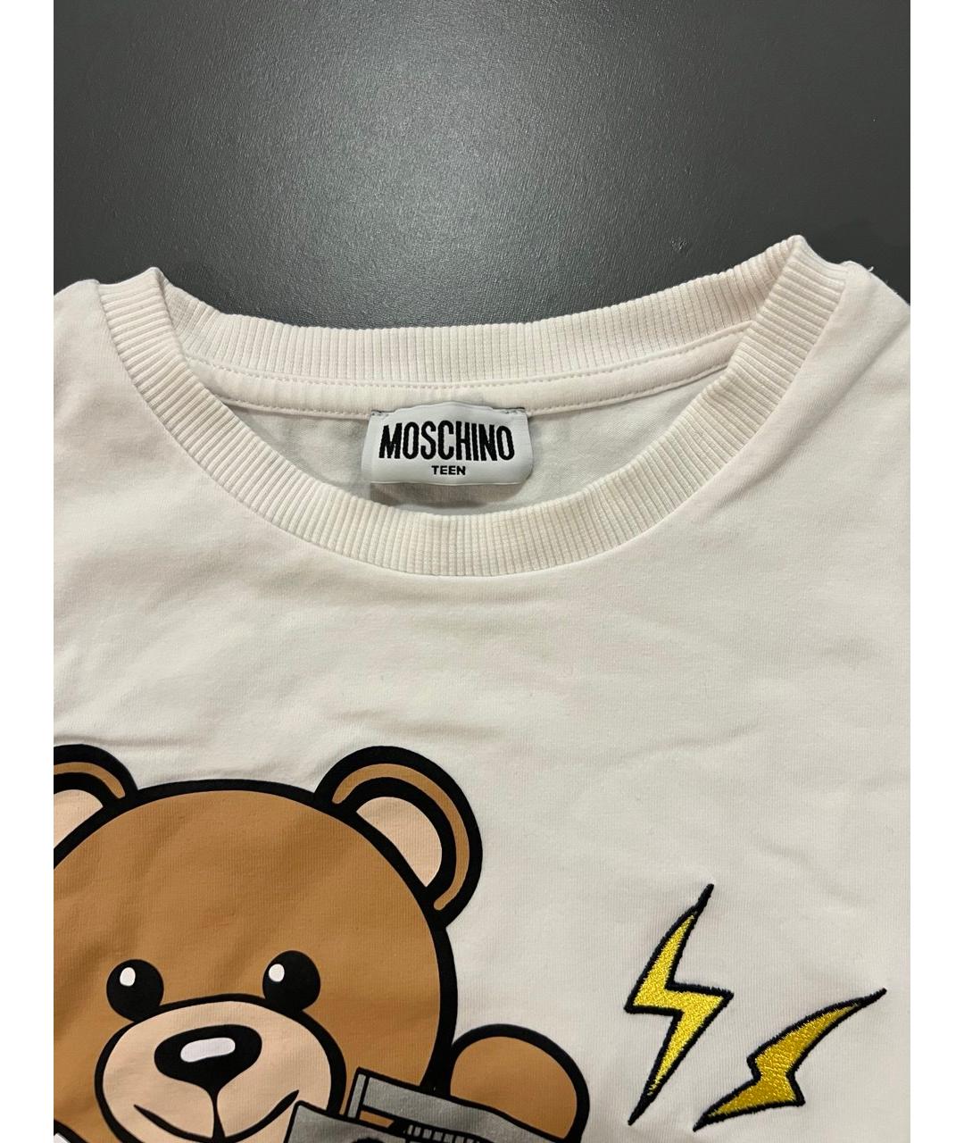 MOSCHINO Белый хлопковый детская футболка / топ, фото 2