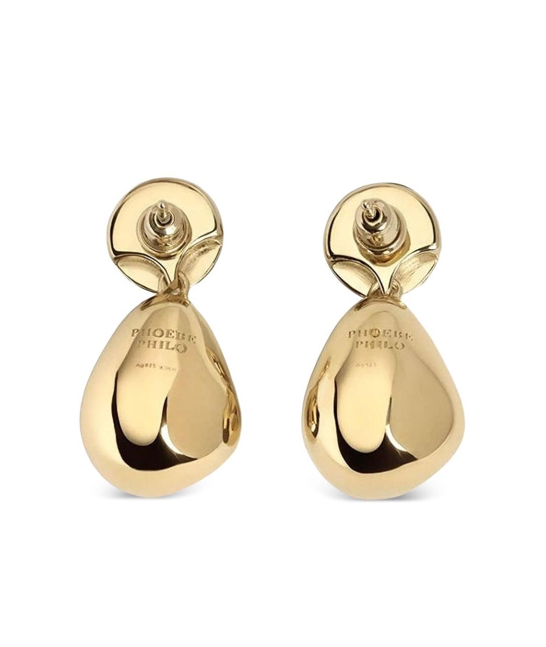 PHOEBE PHILO Золотые серебряные серьги, фото 2
