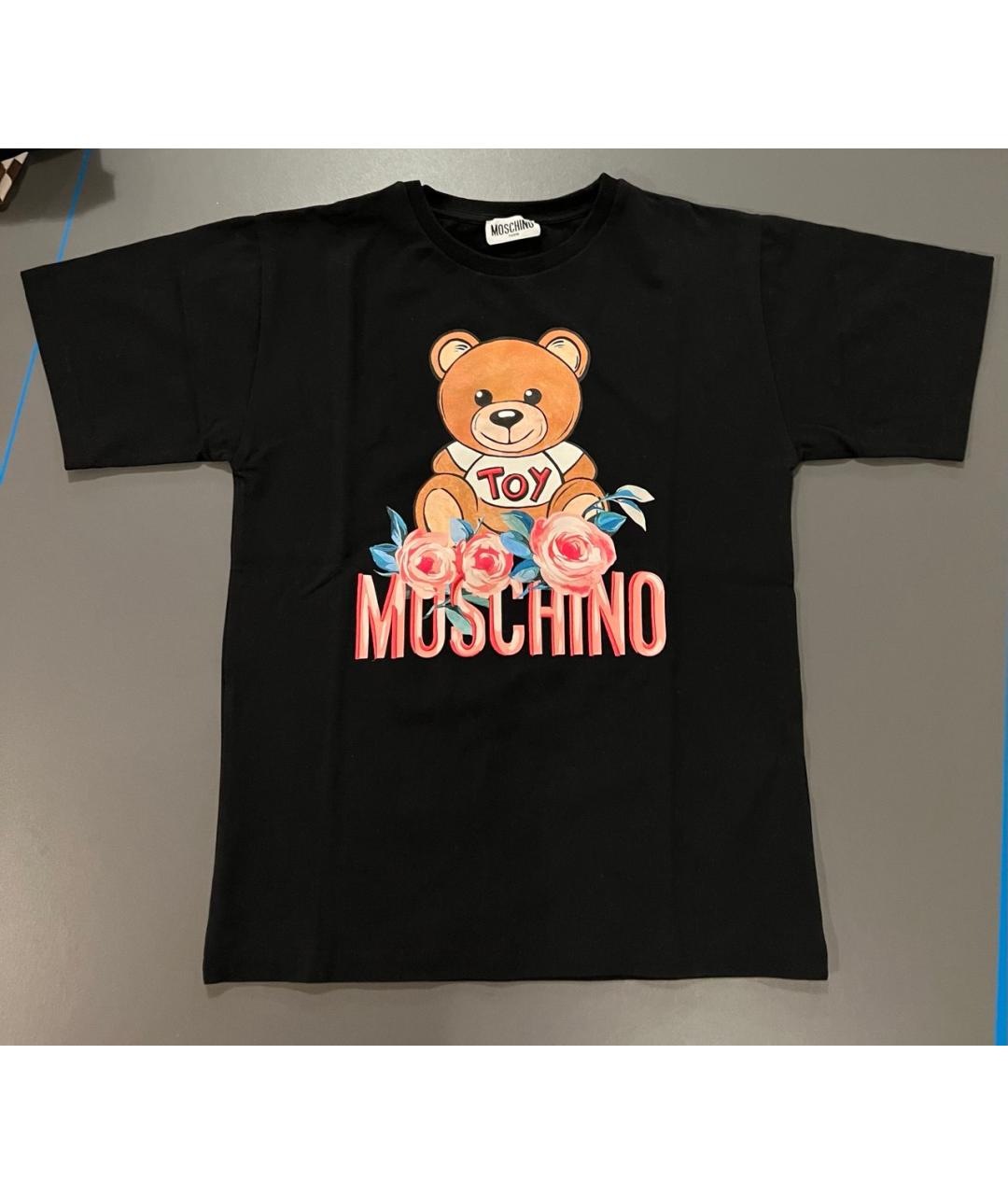 MOSCHINO Черный хлопковый детская футболка / топ, фото 4