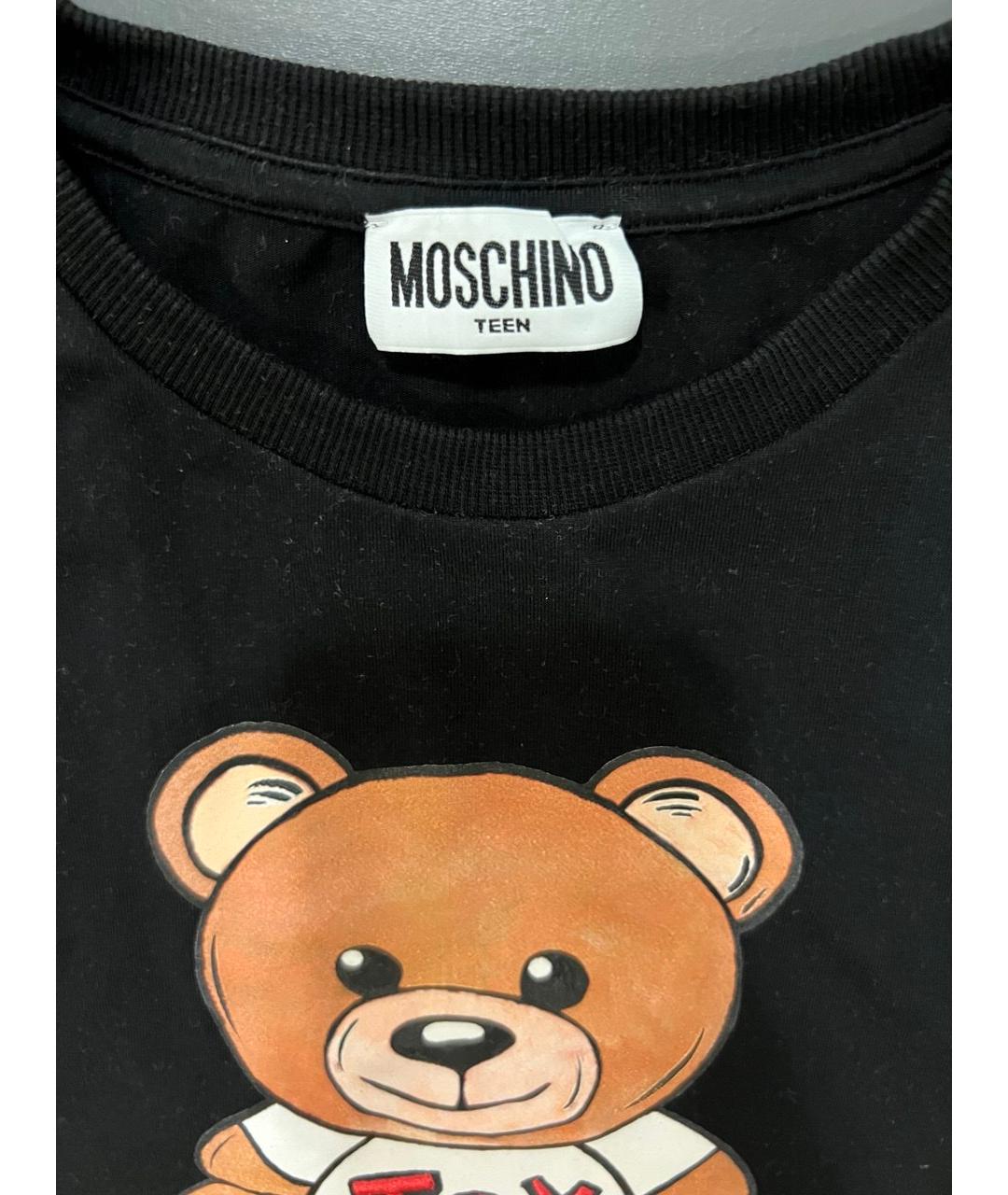 MOSCHINO Черный хлопковый детская футболка / топ, фото 2