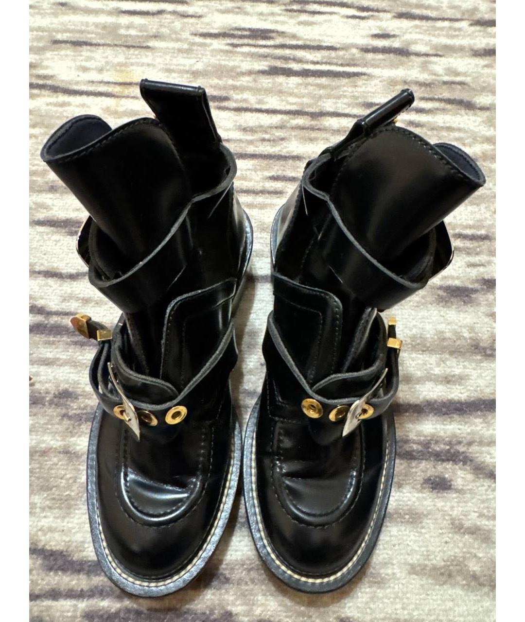 BALENCIAGA Черные кожаные ботинки, фото 3