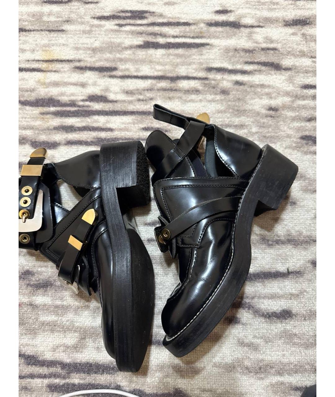 BALENCIAGA Черные кожаные ботинки, фото 4