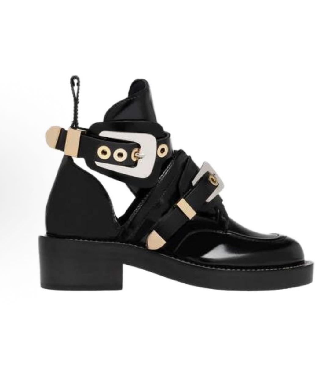 BALENCIAGA Черные кожаные ботинки, фото 7