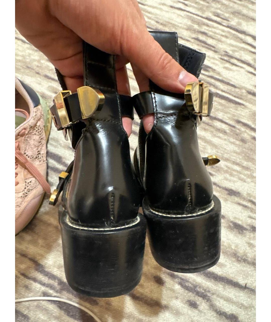 BALENCIAGA Черные кожаные ботинки, фото 5