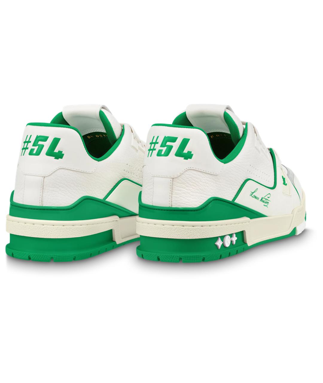 LOUIS VUITTON Зеленые кожаные кроссовки, фото 3