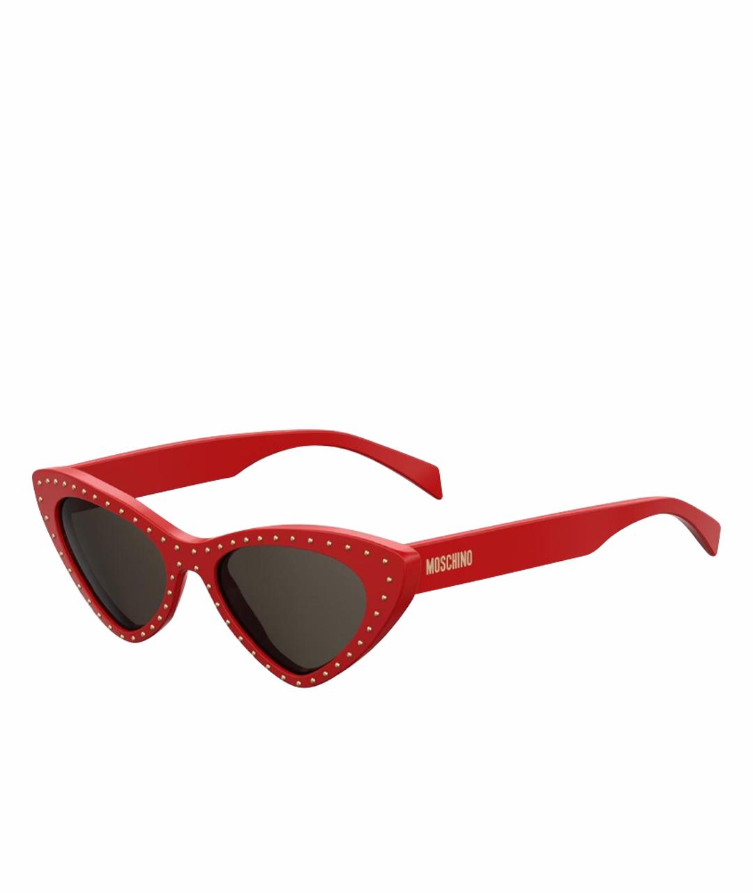 MOSCHINO Красные пластиковые солнцезащитные очки, фото 1