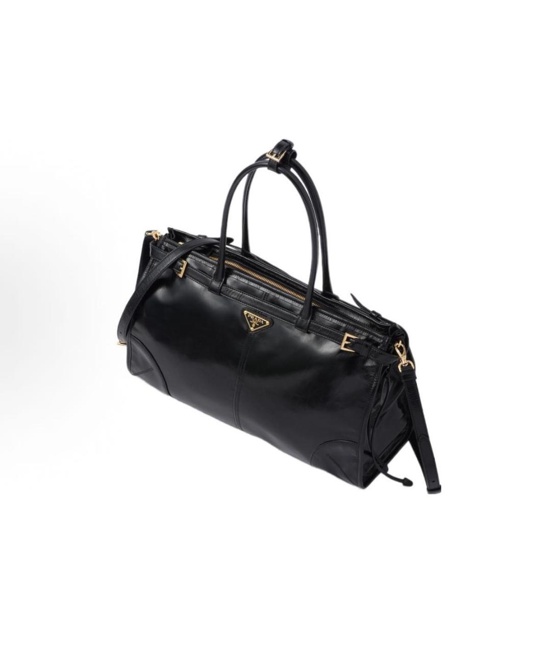 PRADA Черная кожаная сумка тоут, фото 2